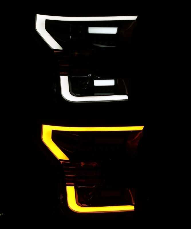 AlphaRex 15-17 Ford F-150 LUXX LED Projector Headlights Plank Style Black w/Activ Light/DRL - B2B Diesel & Gas Service