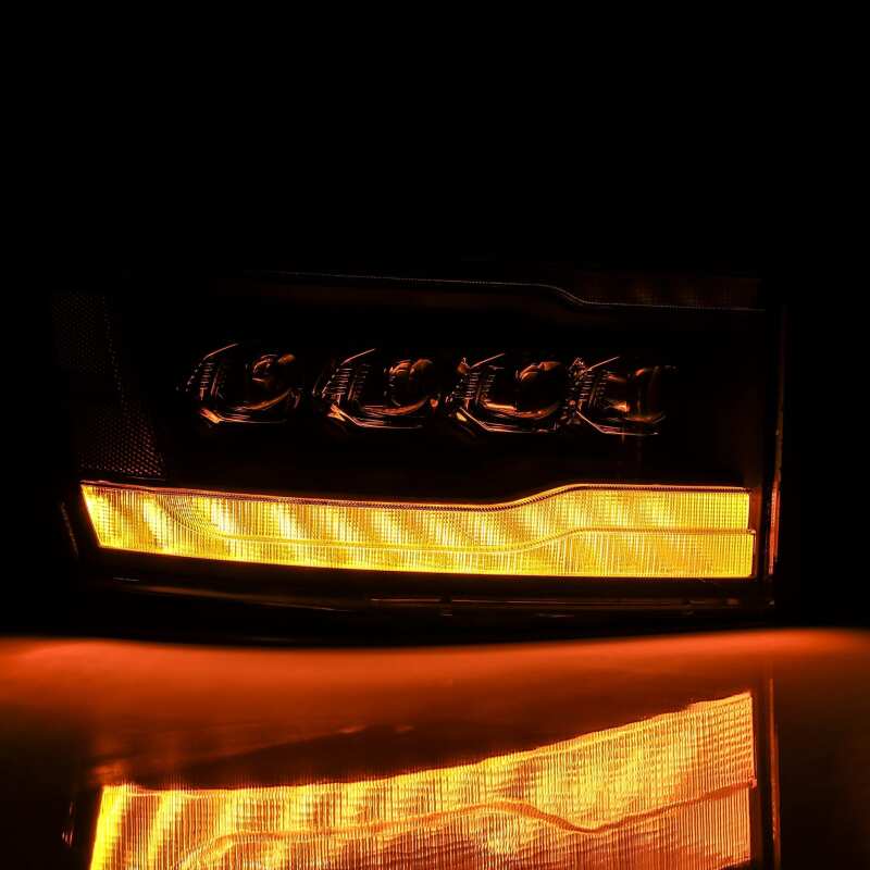AlphaRex 06-08 Dodge Ram 1500HD NOVA LED ProjHeadlights Plank Style Blk w/Seq Signal/DRL/Amber LED - B2B Diesel & Gas Service