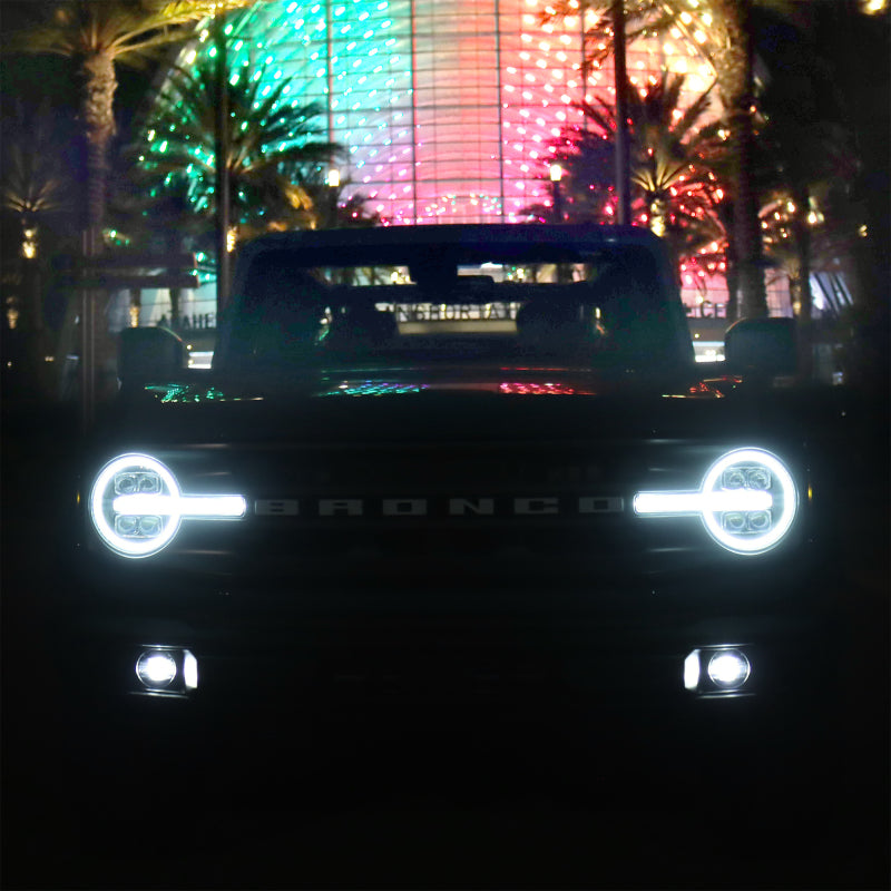 AlphaRex 21-23 Ford Bronco NOVA LED Projector Headlights Black - B2B Diesel & Gas Service