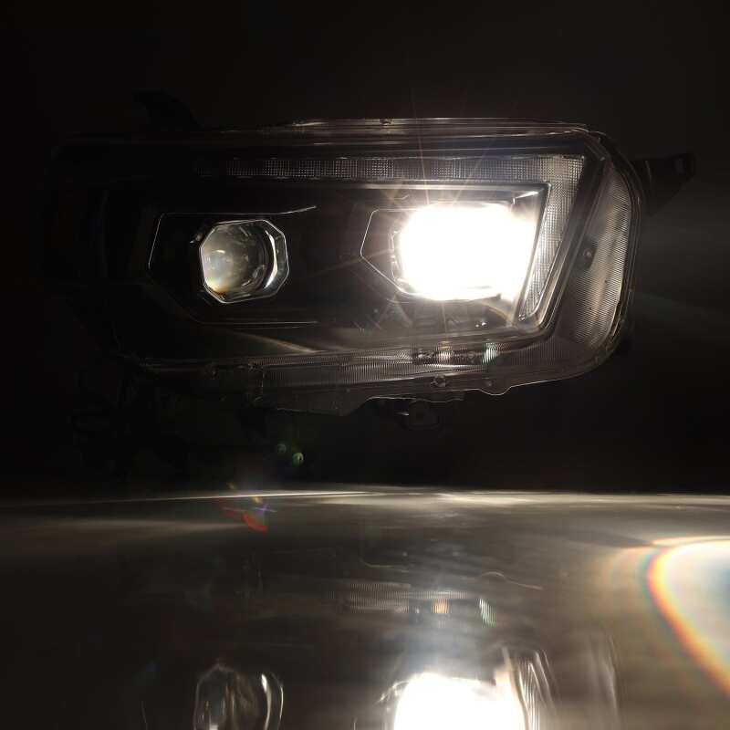 AlphaRex 10-13 Toyota 4Runner PRO-Series Proj Headlights Plank Style Alpha Blk w/Seq Signal/DRL - B2B Diesel & Gas Service