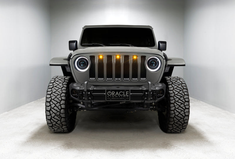 Oracle Jeep Wrangler JL Oculus Bi-LED Projector Headlights- Graphite Metallic - 5500K - B2B Diesel & Gas Service