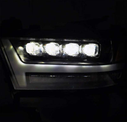 AlphaRex 19-20 Ram 1500HD NOVA LED Proj Headlights Plank Style Gloss Blk w/Activ Lght/Seq Signal/DRL - B2B Diesel & Gas Service