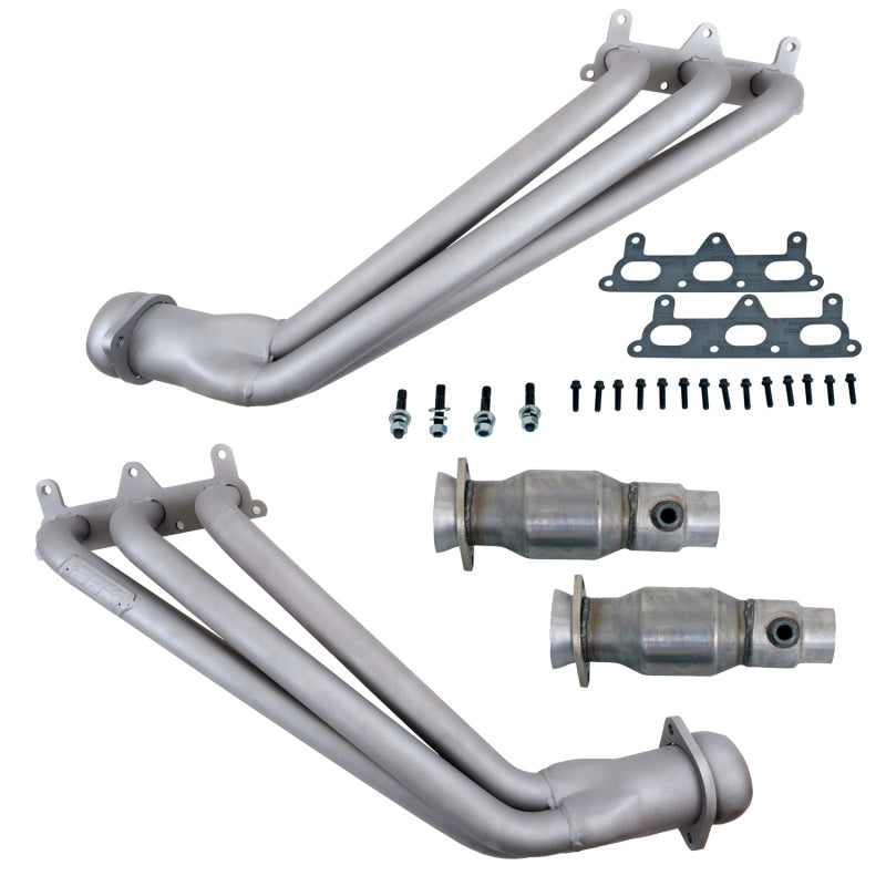 BBK 10-11 Camaro V6 Long Tube Exhaust Headers With Converters - 1-5/8 Chrome - B2B Diesel & Gas Service