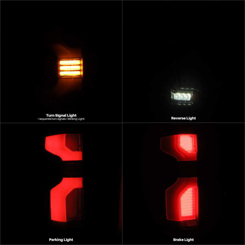 AlphaRex 19-24 Chevy Silverado 1500 / 20-24 2500HD/3500HD LUXX-Series LED Tail Lights Alpha Black - B2B Diesel & Gas Service