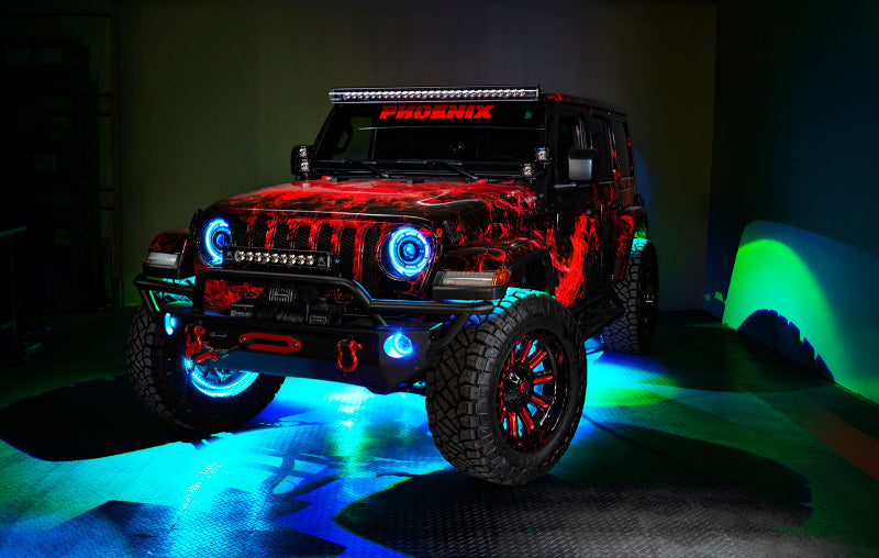 Oracle LED Illuminated Wheel Rings - ColorSHIFT - 15in. - ColorSHIFT No Remote - B2B Diesel & Gas Service
