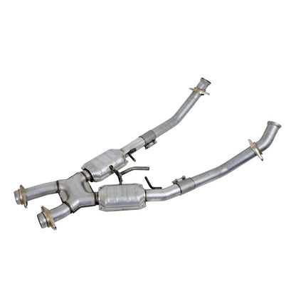 BBK 86-93 Mustang 5.0 High Flow X Pipe With Catalytic Converters - 2-1/2 - B2B Diesel & Gas Service