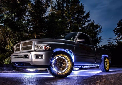 Oracle LED Illuminated Wheel Rings - ColorSHIFT - 15in. - ColorSHIFT No Remote - B2B Diesel & Gas Service