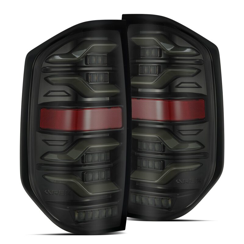 AlphaRex 14-21 Toyota Tundra LUXX LED Taillights Alpha Blk w/Activ Light/Seq Signal - B2B Diesel & Gas Service