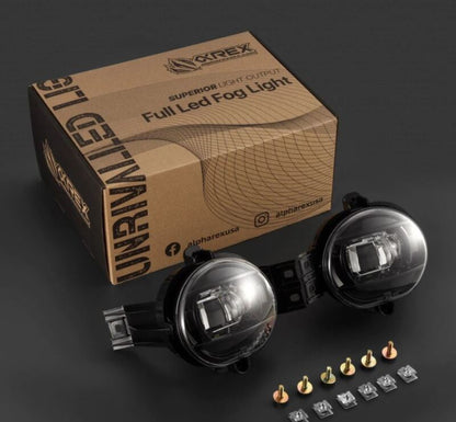 AlphaRex 02-08 Dodge Ram 1500/03-09 Ram 2500/3500 DoubleTap Dual Color LED Proj Fog Lights - Wt/Ambr - B2B Diesel & Gas Service