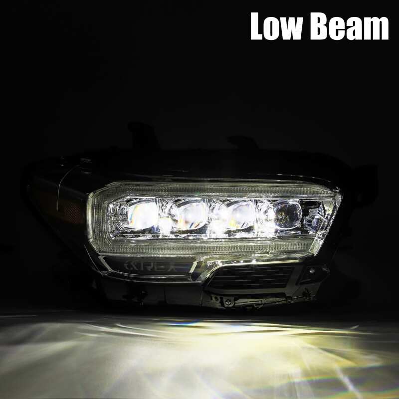 AlphaRex 16-20 Toyota Tacoma NOVA LED Projector Headlight Plank Style Alpha Black w/Activation Light - B2B Diesel & Gas Service