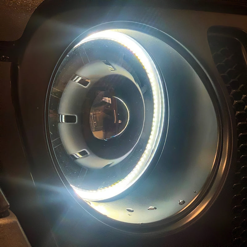 Oracle Jeep Wrangler JL Oculus Bi-LED Projector Headlights- Graphite Metallic - 5500K - B2B Diesel & Gas Service