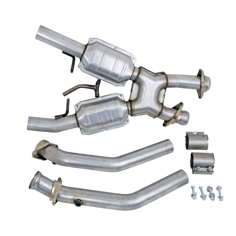 BBK 94-95 Mustang 5.0 High Flow X Pipe With Catalytic Converters - 2-1/2 - B2B Diesel & Gas Service