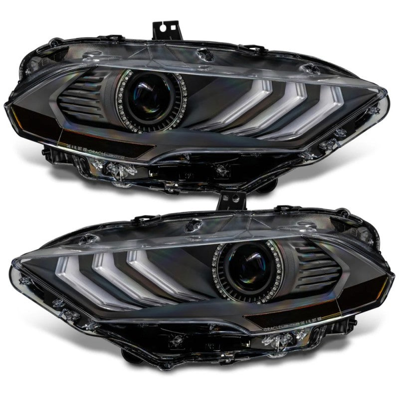 Oracle Lighting 18-23 Ford Mustang Dynamic ColorSHIFT LED Headlights - Black Series - B2B Diesel & Gas Service