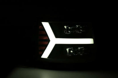 AlphaRex 07-13 Chevy 1500HD(NewBody) NOVA LED Proj Headlight Plank Sty Glos Blk w/Activ Lite/Seq Sig - B2B Diesel & Gas Service