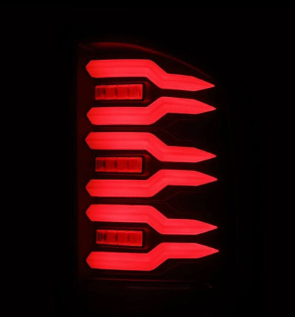 AlphaRex 07-14 Chevrolet Silverado 1500/2500HD/3500HD Luxx-Series LED Tail Lights Blk w/Smoked Lens - B2B Diesel & Gas Service