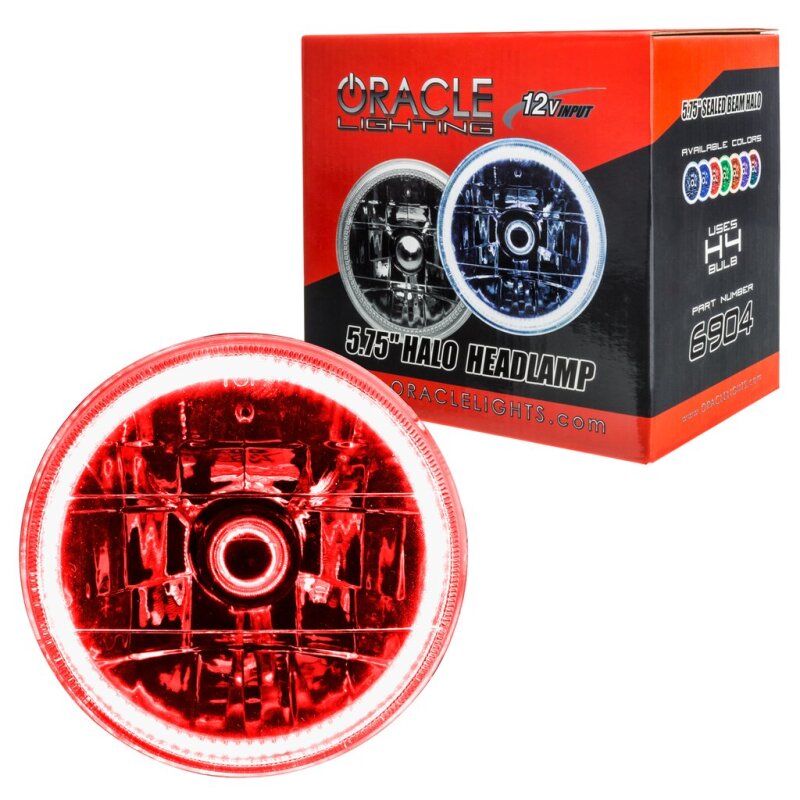 Oracle Pre-Installed Lights 5.75 IN. Sealed Beam - Red Halo - B2B Diesel & Gas Service