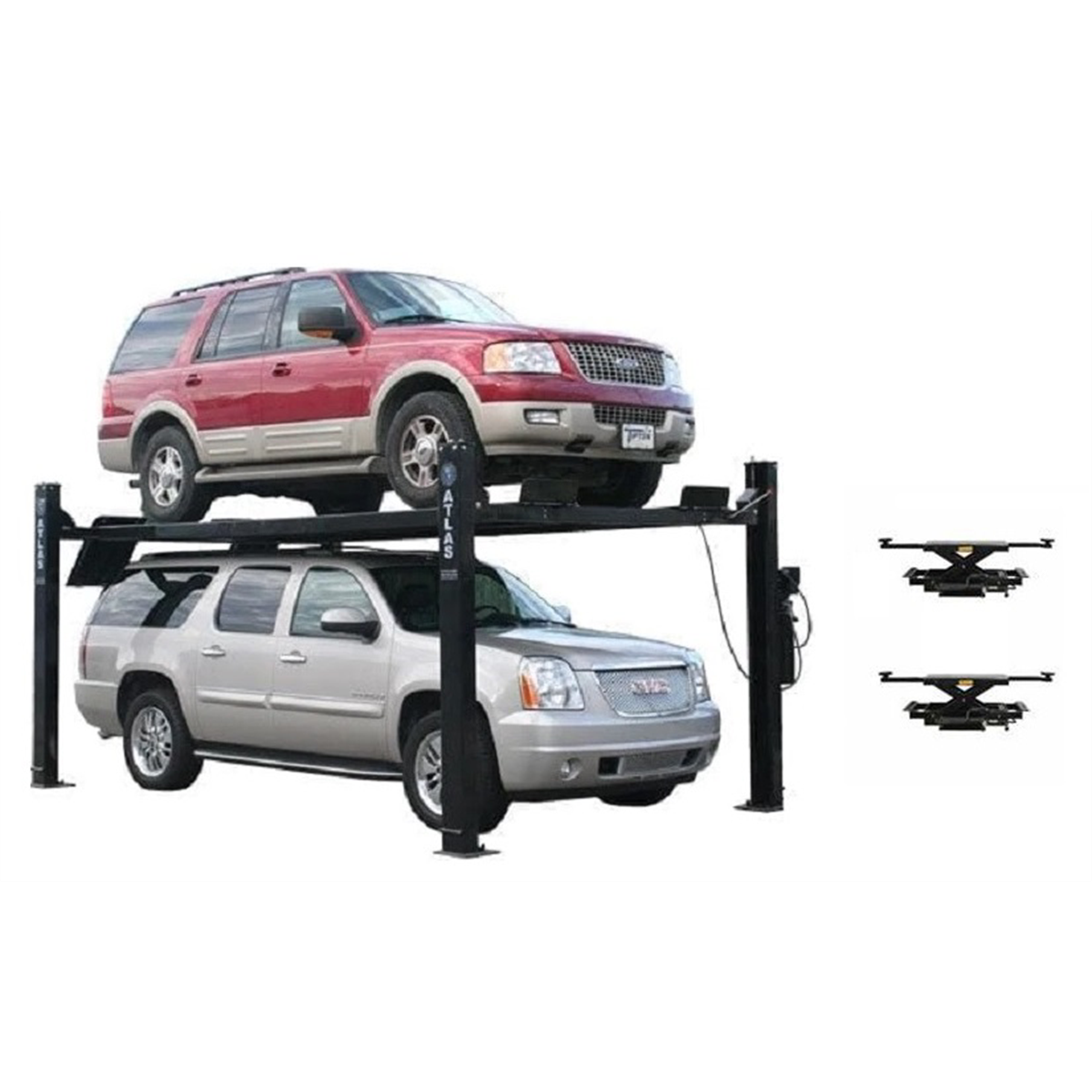 Atlas Equipment PRO9000 4 Post Lift + RJ35 Sliding Jacks Combo ATEXH ...