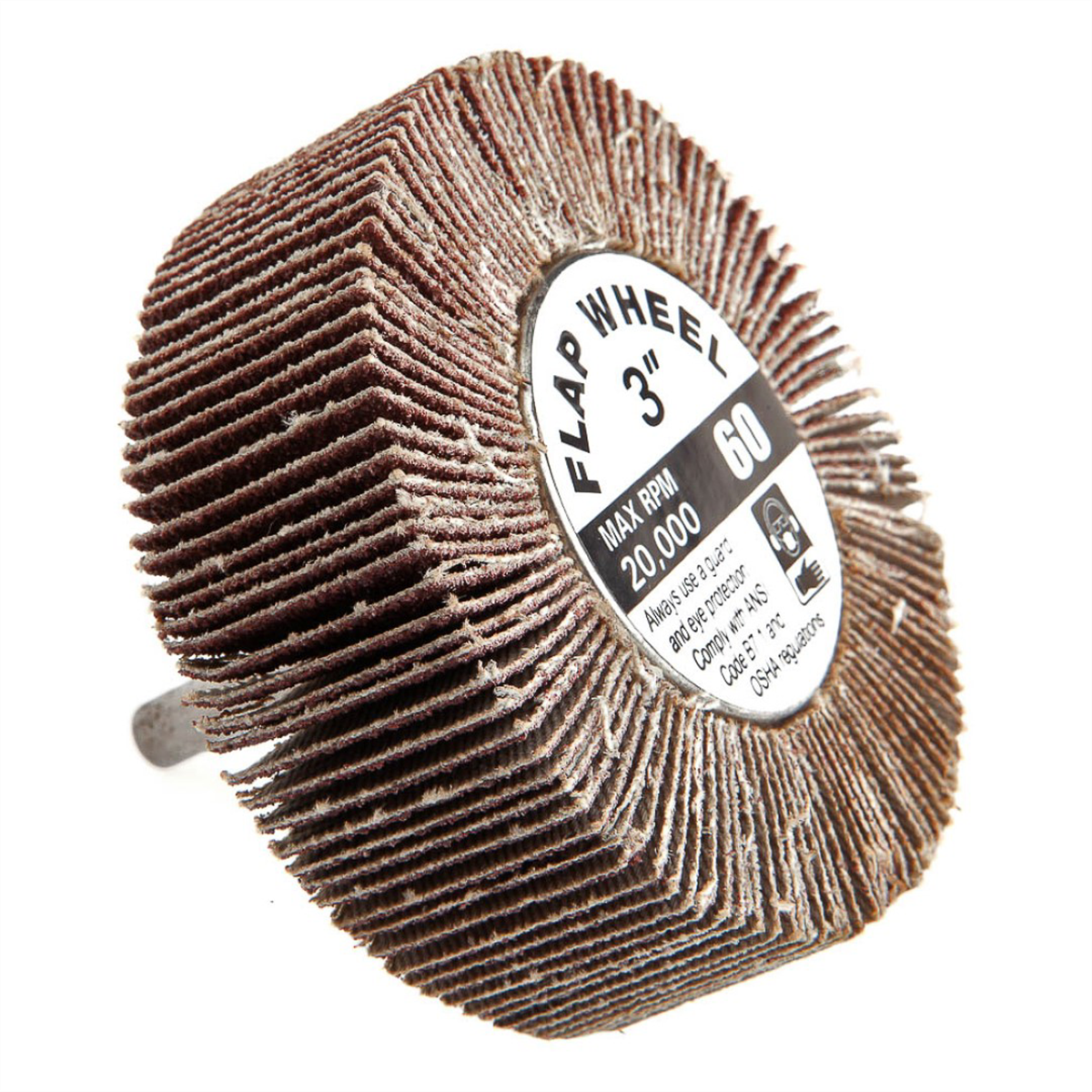 Forney Industries Forney 60181 Flap Wheel, Shank Mounted, 3 in x 1 in, Grit: 60 - 60181 - B2B Diesel & Gas Service