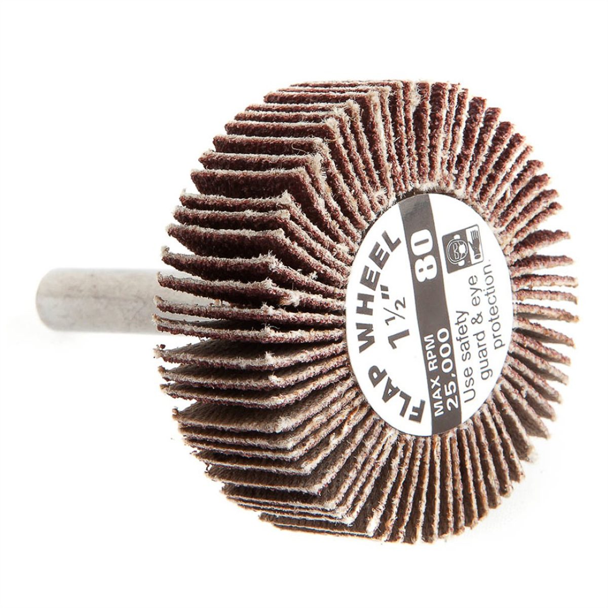 Forney Industries Forney 60188 Flap Wheel, Shank Mounted, 1-1/2 in x 1/2 in, Grit: 80 - 60188 - B2B Diesel & Gas Service