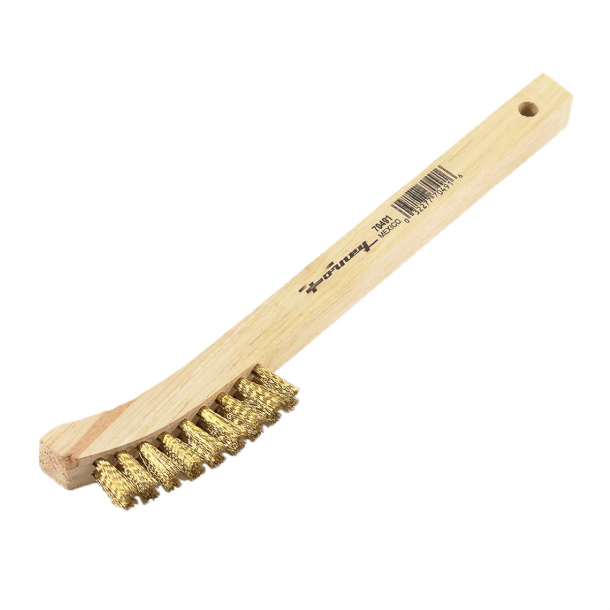 Forney Industries Scratch Brush with Curved Handle, Brass, 2 x 9 Rows - 70491 - B2B Diesel & Gas Service