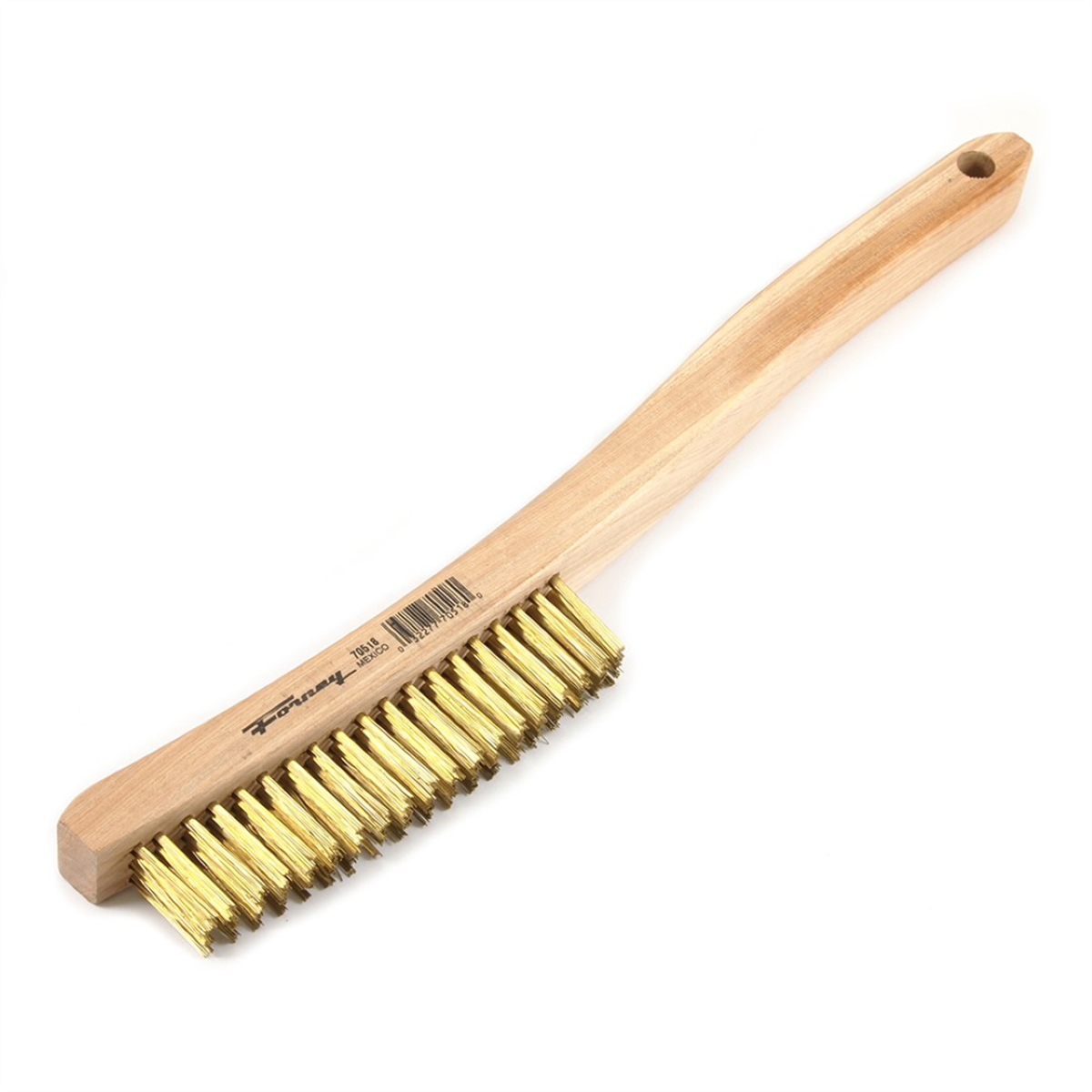 Forney Industries Scratch Brush with Long Handle, Brass, 3 x 19 Rows - 70518 - B2B Diesel & Gas Service