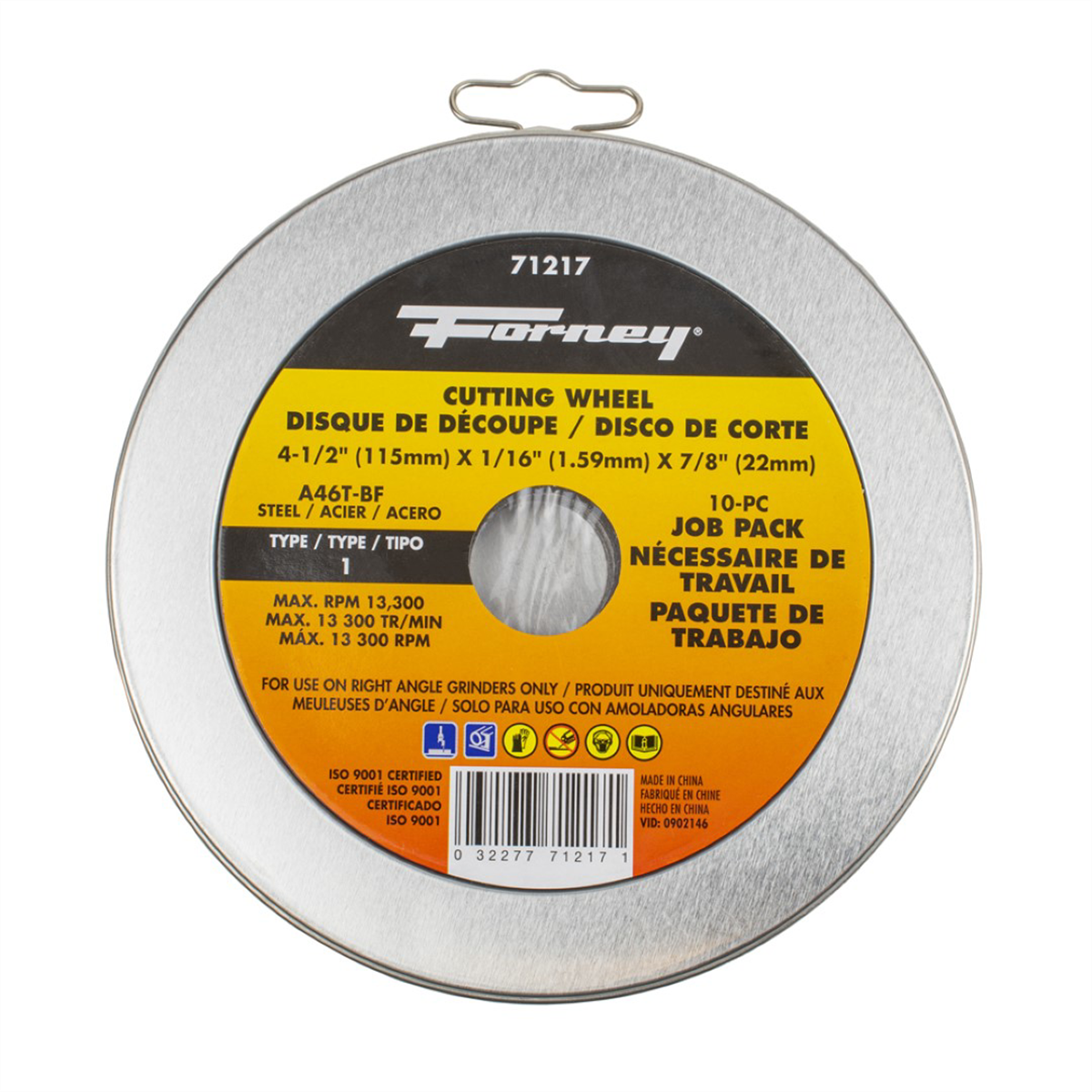 Forney Industries 10-Pack of Forney 71847 (4-1/2 in Metal Cut-Off Wheel) - 71217 - B2B Diesel & Gas Service