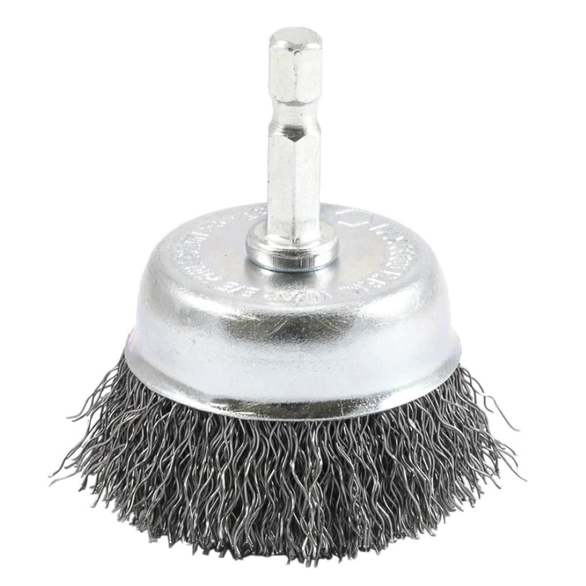 Forney Industries Cup Brush, Crimped, 2 in x .012 in x 1/4 in Hex Shank - 72729 - B2B Diesel & Gas Service