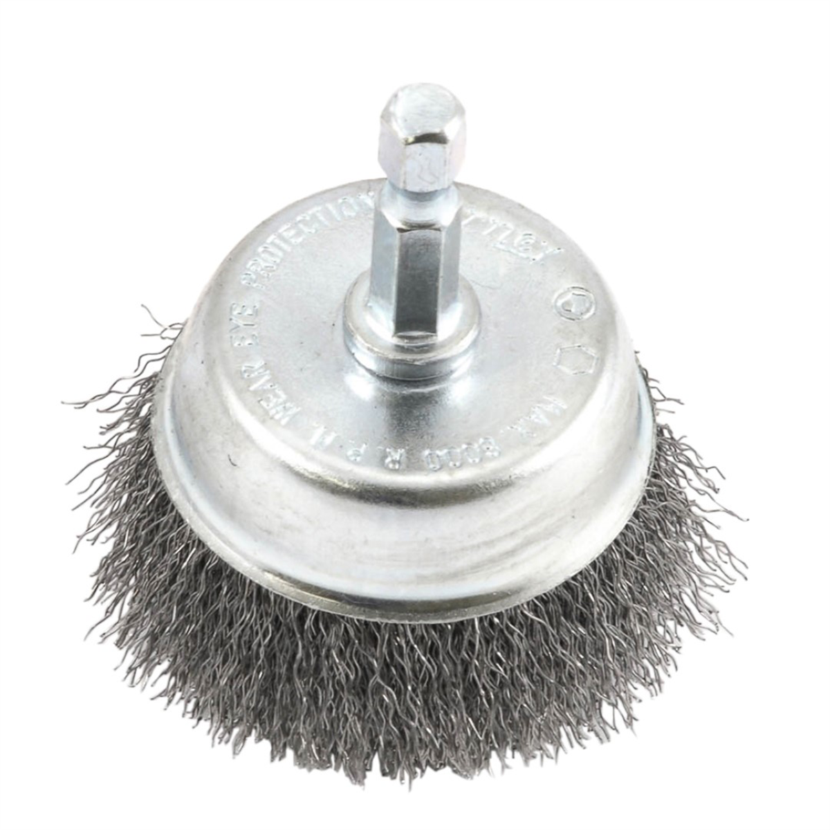 Forney Industries Cup Brush, Crimped, 2 in x .008 in x 1/4 in Hex Shank - 72730 - B2B Diesel & Gas Service