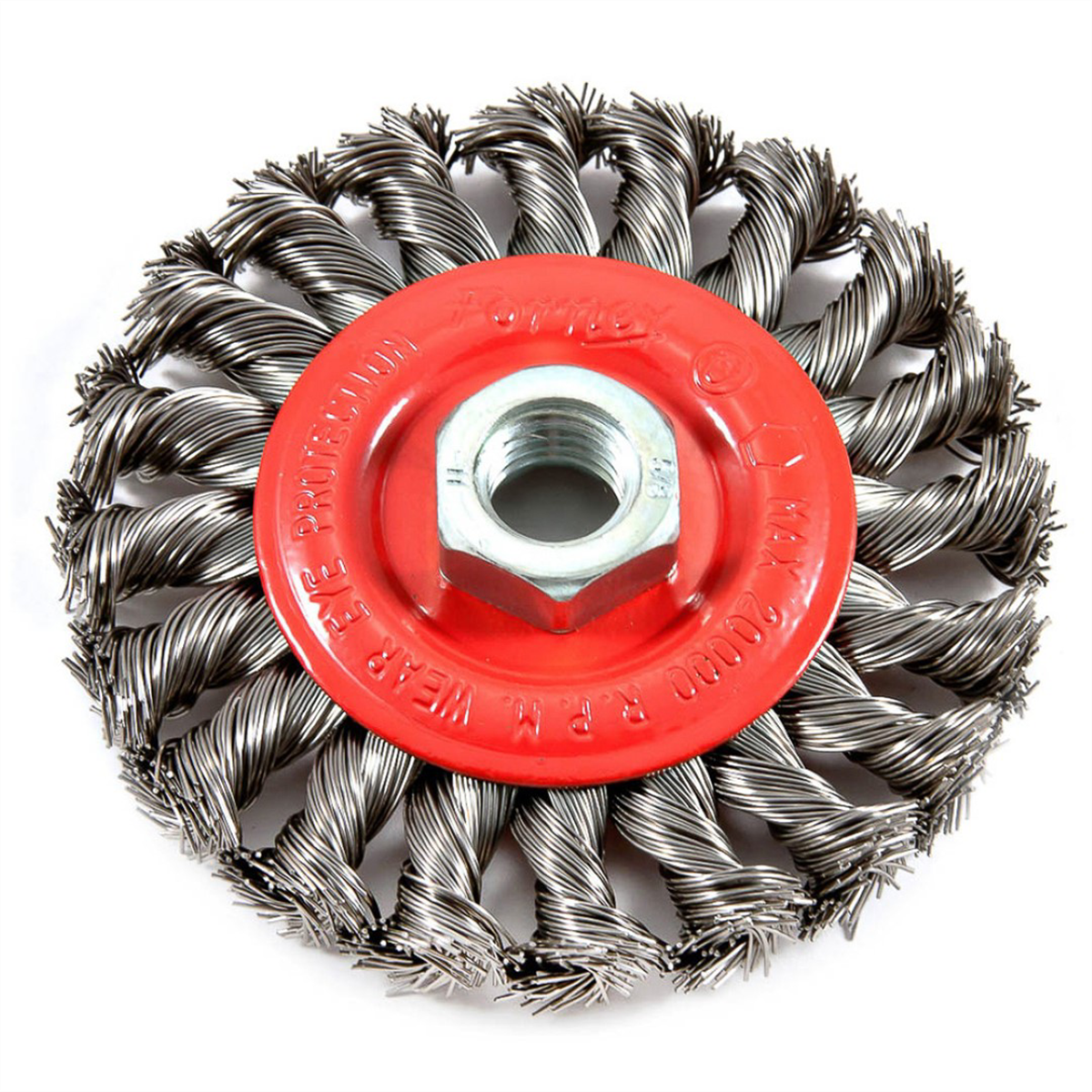 Forney Industries Wire Wheel, Knotted, 4 in x .020 in x 5/8 in-11 Arbor - 72759 - B2B Diesel & Gas Service