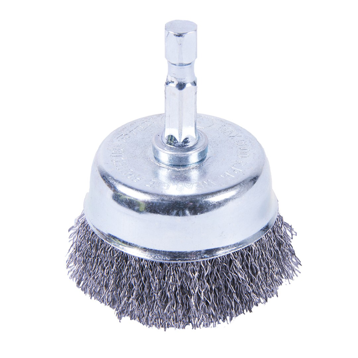 Forney Industries Cup Brush Crimped, 2 in x .008 in x 1/4 in Hex Shank - 72795 - B2B Diesel & Gas Service