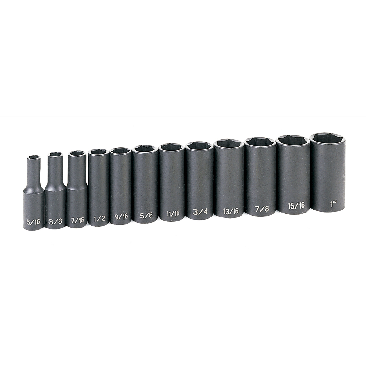 Grey Pneumatic 12 PC 3/8" DR FRACTIONAL DEEP LENGHT SET