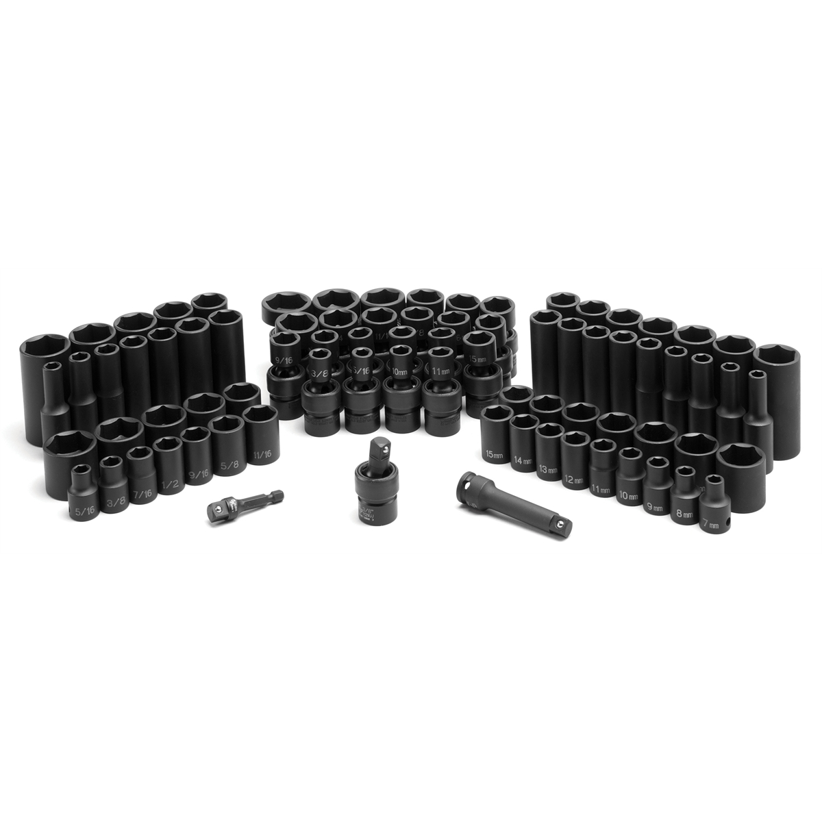 Gre Threaded Socket Grey Pneumatic 3/8 Drive 81pc Complete Impact Socket Set GRE1281 – B2B ...