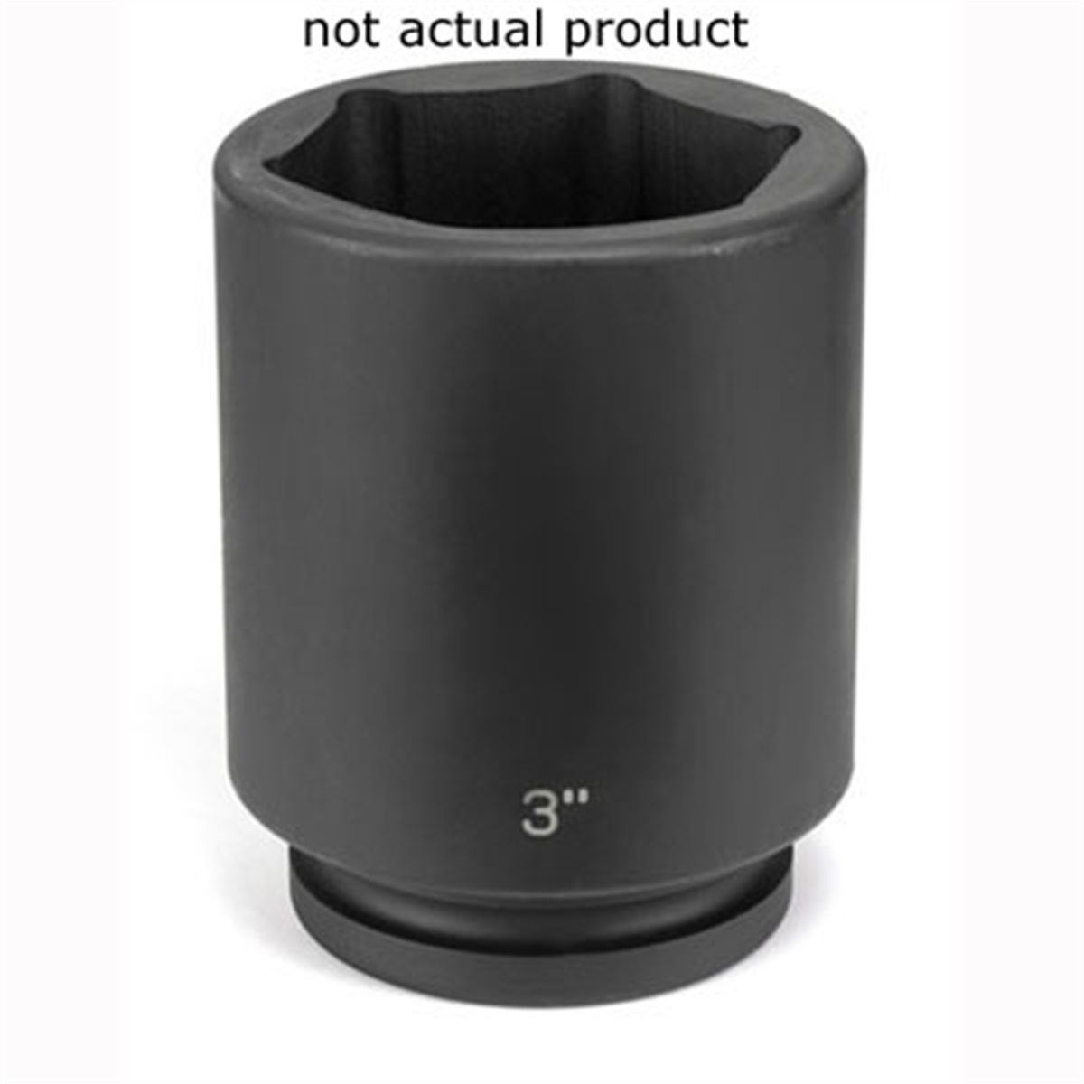 Grey Pneumatic SOC 2-1/8 1"D IMP 6PT DP BLK