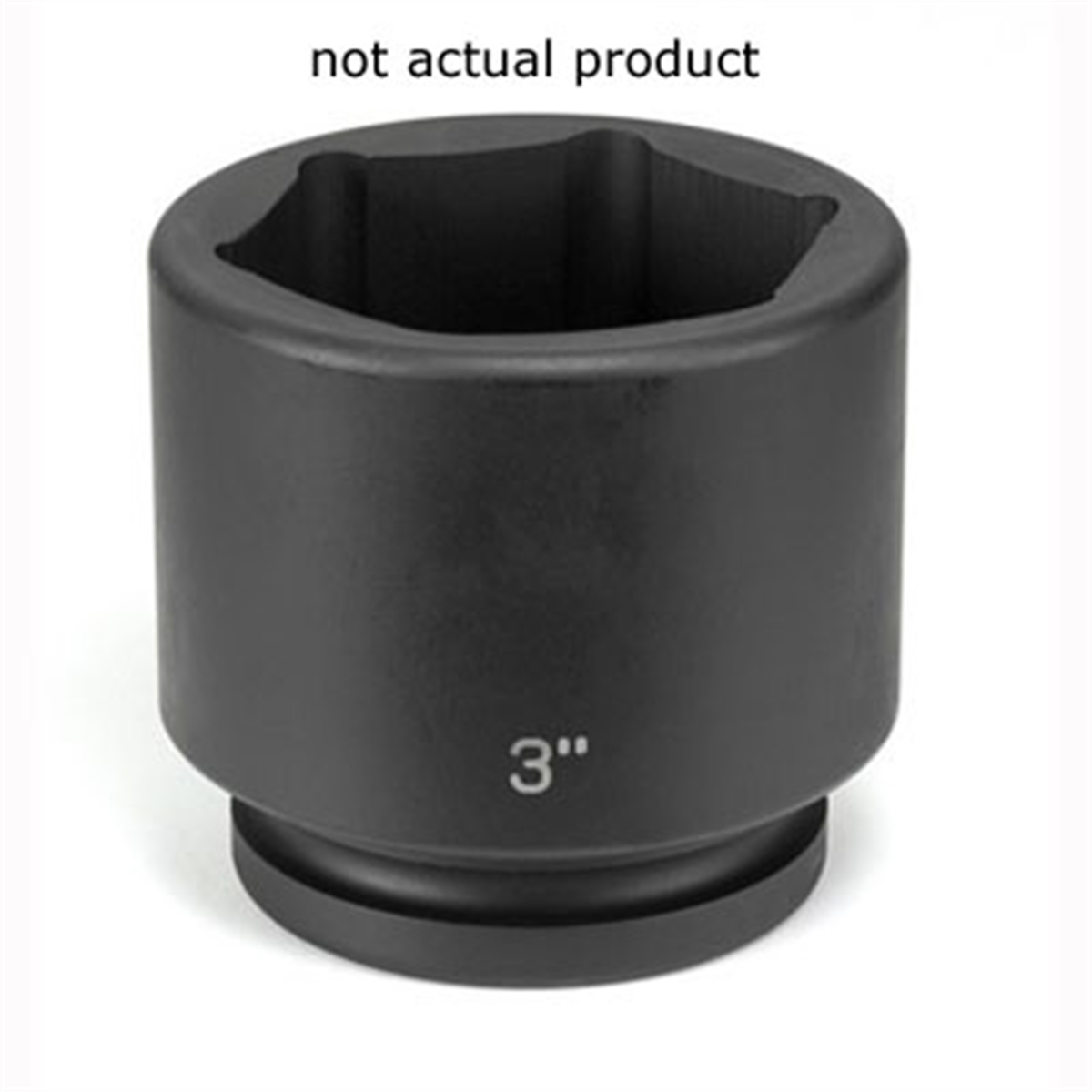 Grey Pneumatic SOC 3-1/4 1"D IMP 6PT BLK