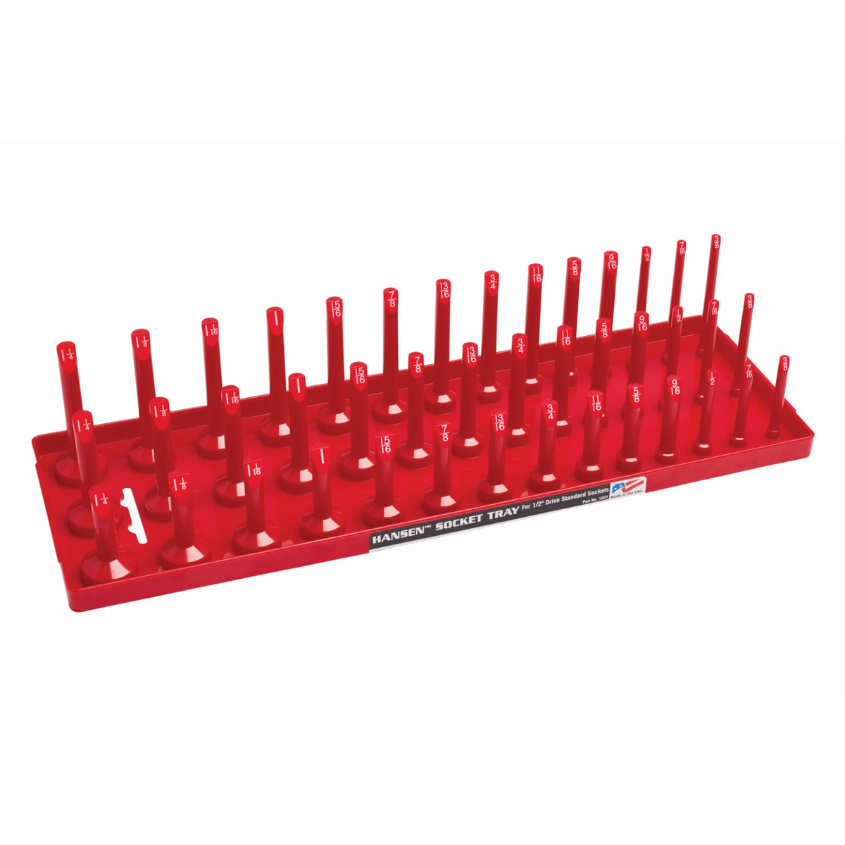 Hansen Global 1/2" SAE 3-Row Socket Tray