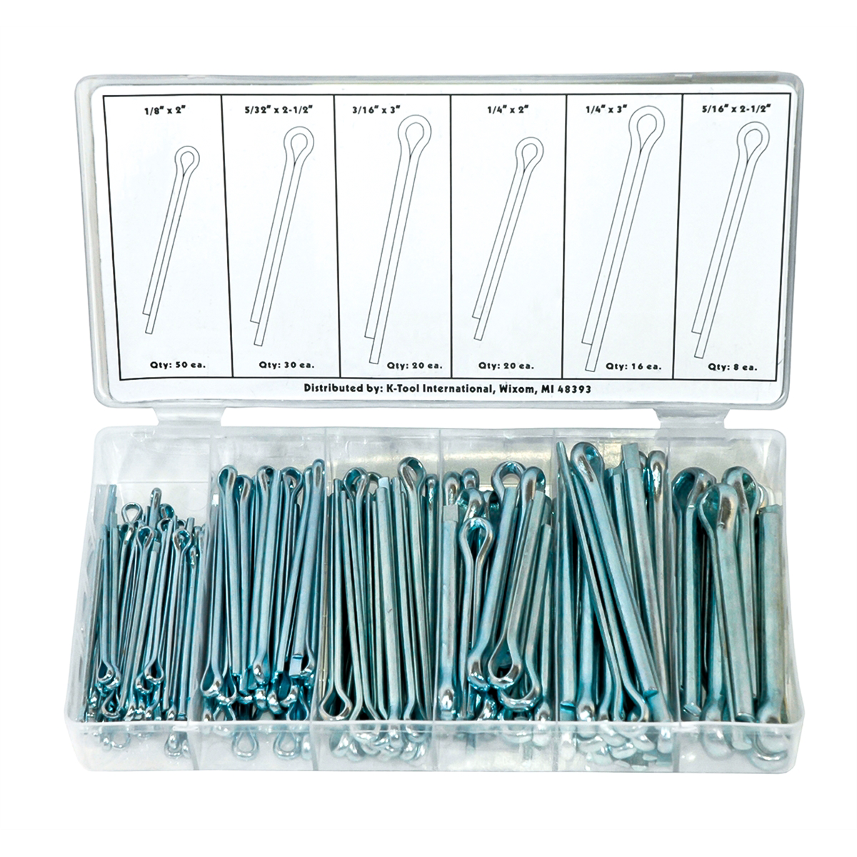 K Tool International 144 PC COTTER PIN ASSORTMENT P/N 00078 - B2B Diesel & Gas Service