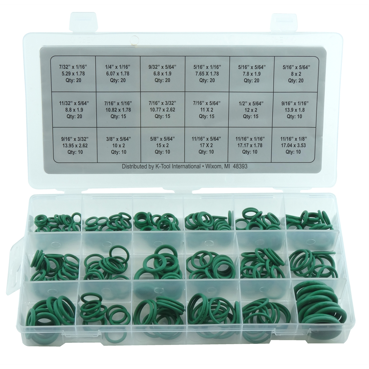 K Tool International 270 Piece HNBR O-Ring Assortment P/N 00086 - B2B Diesel & Gas Service