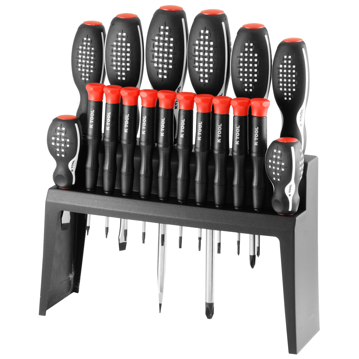 K Tool International 18-Piece Screwdriver Set with Vertical Holder P/N 11018 - B2B Diesel & Gas Service