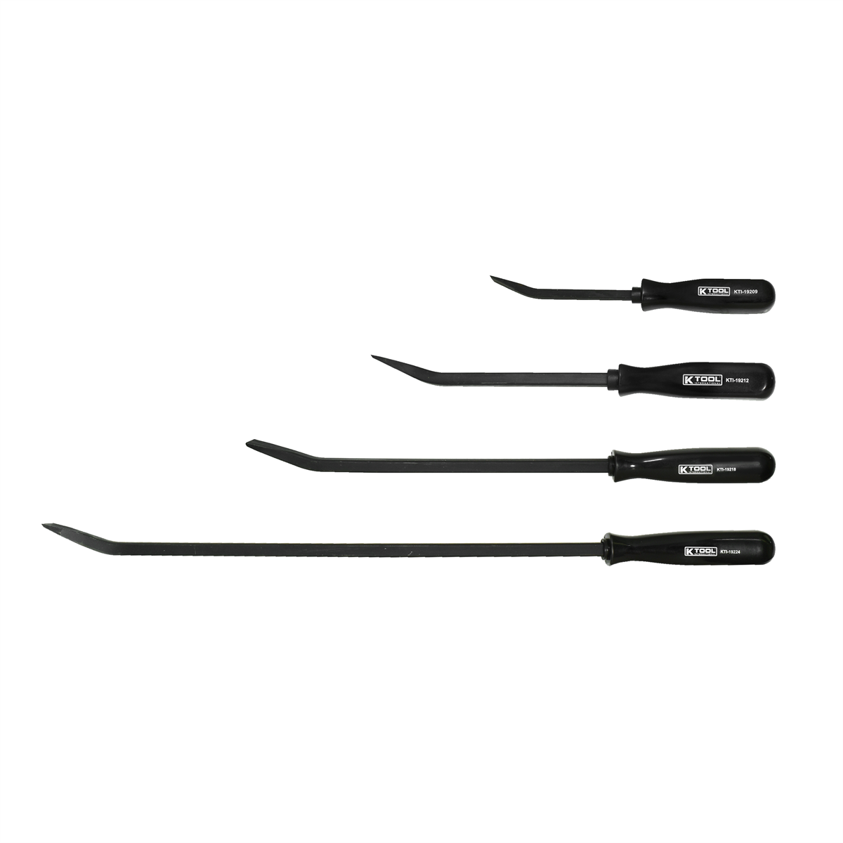 K Tool International Pry Bar Set Bent End 4 Piece w/ Black Square Handle P/N 19240 - B2B Diesel & Gas Service