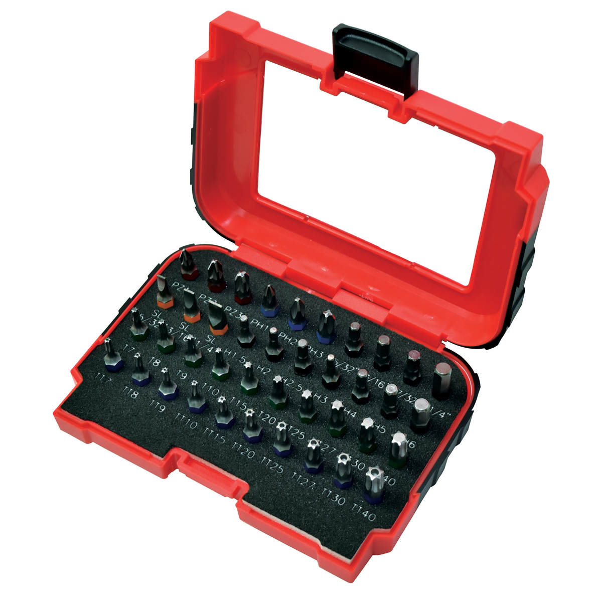 K Tool International Bit Set 1/4 in. Dr Color Coded 40 pc P/N 20061 - B2B Diesel & Gas Service