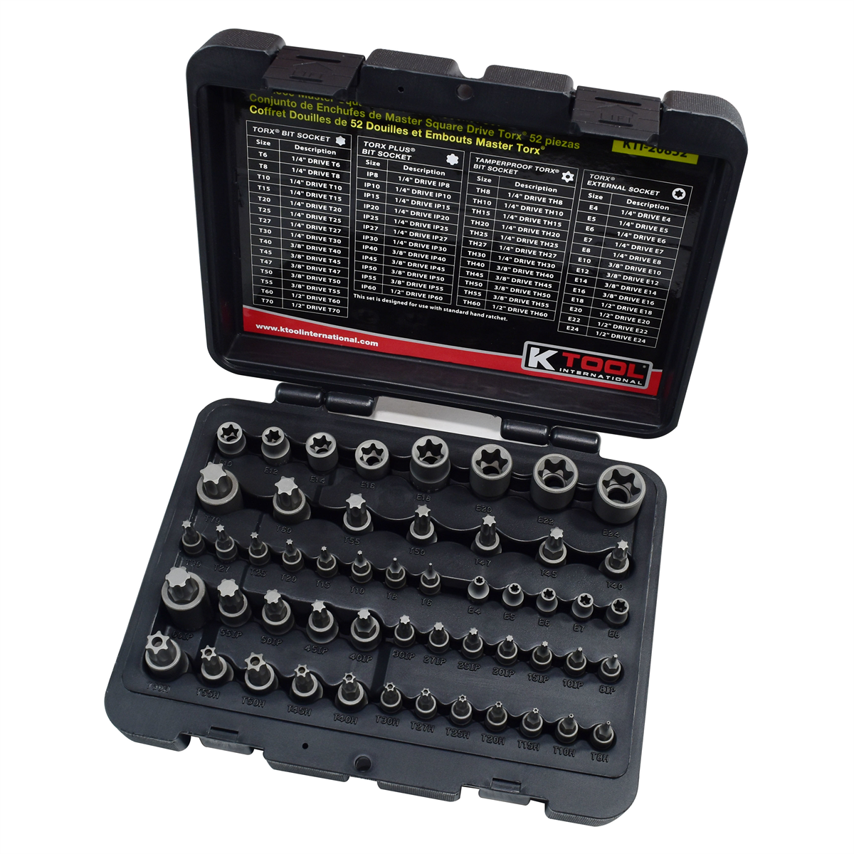 K Tool International Master Torx Socket Set 52 Pieces P/N 50852 - B2B Diesel & Gas Service