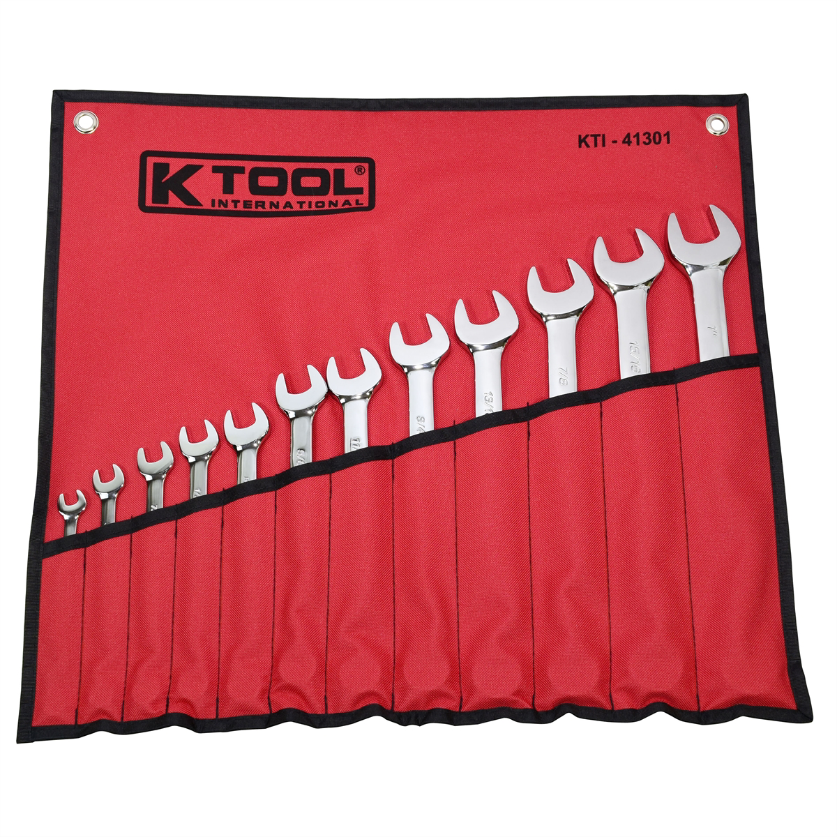 K Tool International Wrench Set Combination 12 Piece Hi Polish P/N 41301 - B2B Diesel & Gas Service