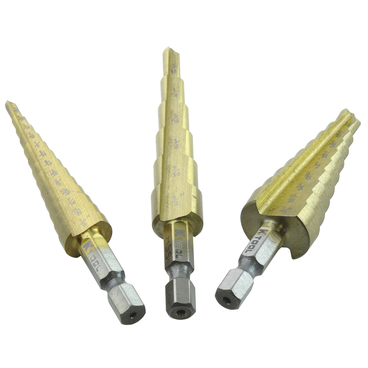 K Tool International Step Drill Bits 3 Piece Set P/N 71233 - B2B Diesel & Gas Service