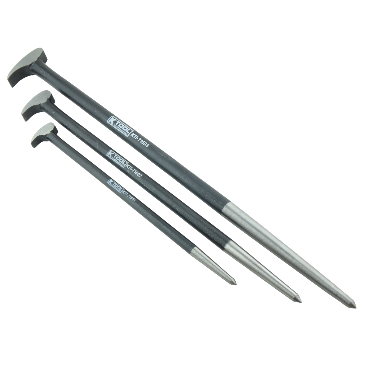 K Tool International 3 Piece Roll Head Ladyfoot Pry Bar Set P/N PRY/2/ST - B2B Diesel & Gas Service