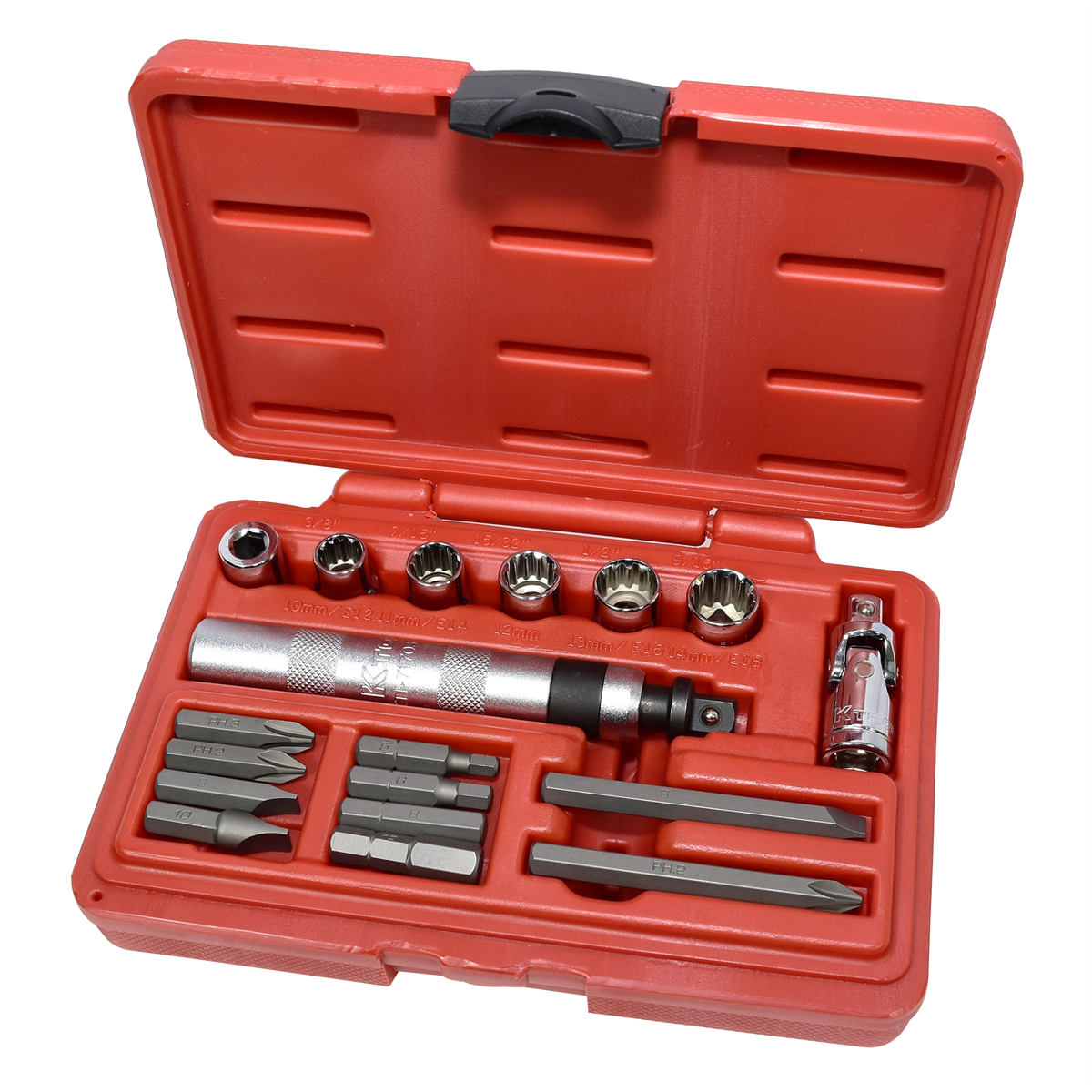 K Tool International Impact Driver Set 18 Piece 3/8 Inch Drive P/N 71717 - B2B Diesel & Gas Service