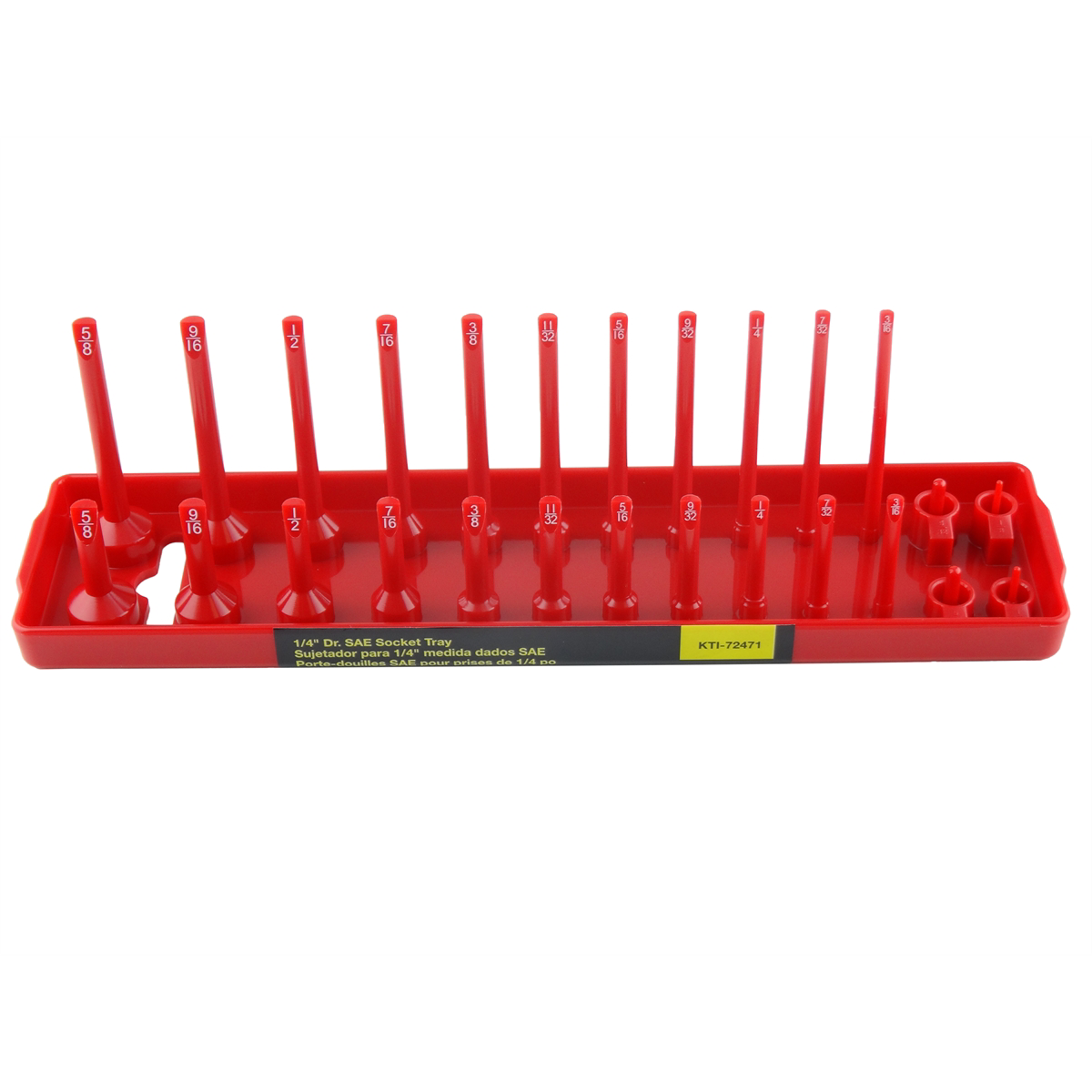 K Tool International Socket Holder 1/4 Inch Drive SAE Red P/N 72471 - B2B Diesel & Gas Service