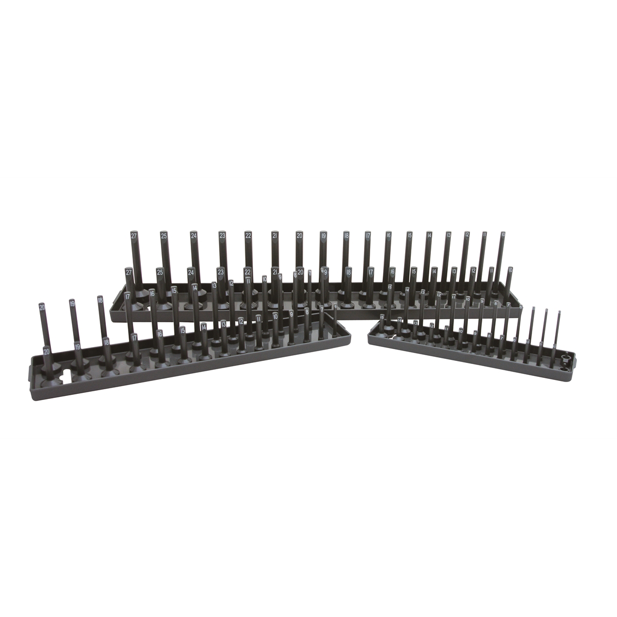 K Tool International Socket Holder Set 3 Piece MM Gray P/N 72475 - B2B Diesel & Gas Service