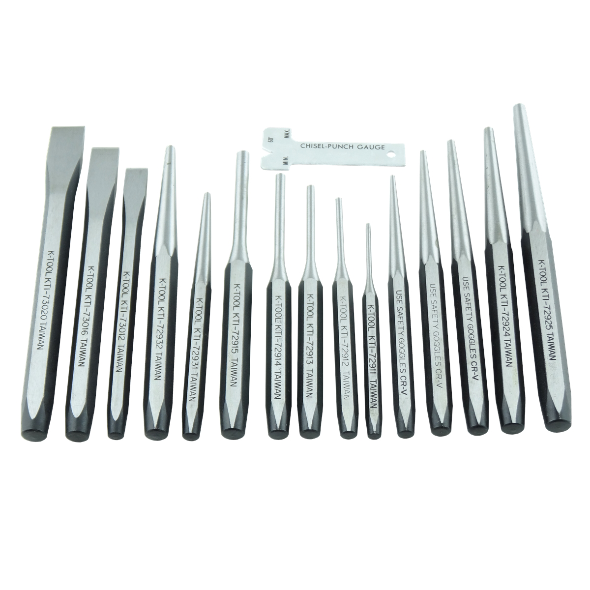 K Tool International PUNCH & CHISEL SET 15 PC. IN PLASTIC TRAY P/N 72901 - B2B Diesel & Gas Service