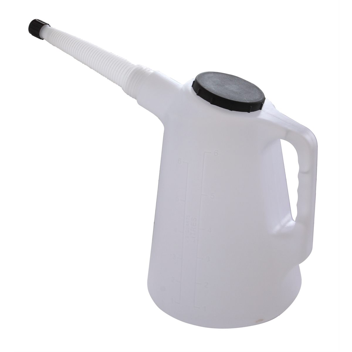 K Tool International Plastic Measure Flex Spout w/Dust Cap, 6 Qt P/N 74656 - B2B Diesel & Gas Service