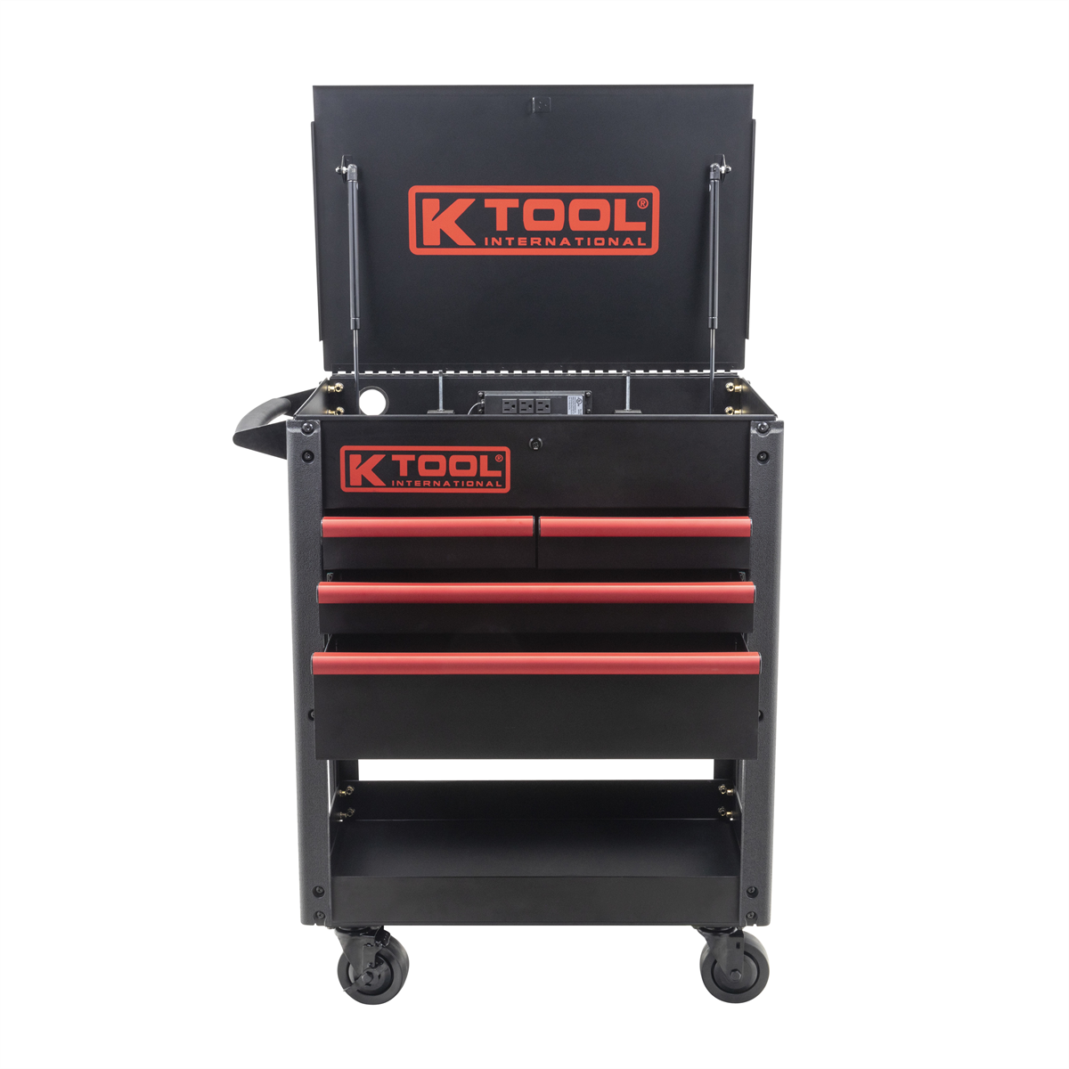 K Tool International Service Cart 35 in. Premium 4 Drawer 500 lb. (Matte Black) P/N 75118 - B2B Diesel & Gas Service